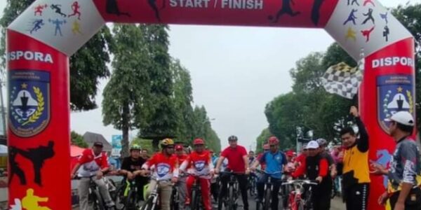 Dispora Bengkulu Utara Gelar Sepeda Santai Dan Senam Sehat