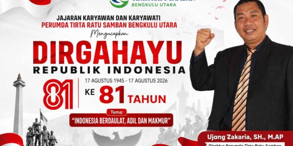 Dirgahayu RI ke-81 Tahun 2026, Perumda Tirta Ratu Samban Titip Pesan: Rawat Persatuan, Bangun Indonesia Bersama